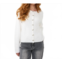 ESQUALO bow buttons sweater in off white