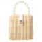 Surell accessories mini straw clutch