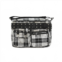 Orchid Bloom womens plaid gothic bag in black white