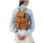 CLAUDIO CIVITICO cappuccino pebbled leather backpack