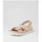 Django & Juliette womens ubari leather platform sandals in nude