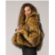 Adrienne Landau cutaway fox faux fur jacket