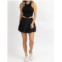 MABLE pleated elastic tennis skirt in black