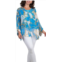 GIGI MODA angelo baroque silk blouse in turquoise