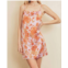 DRESS FORUM wild child 2.0 mini slip dress in orange/pink floral