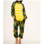 Orchid Bloom triceratops onesie in green