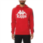 Kappa mens 222 banda hurtado 2 hoodie in red/black