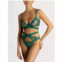 Coco de Mer muse georgia high waist thong in green