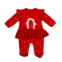 Andy Wawa red new year penguin ruffle babysuit