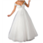 MAC DUGGAL crystal off the shoulder gown in white