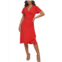 Kensie Dresses womens gathered surplice midi dress