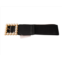 Inspired Fashion womens pearl buckle belt in black