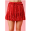 FANTASTIC FAWN sequin & foil contrast skort in red