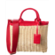 Surell accessories picnic straw crossbody