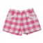 Sal & pimenta girls jam buffalo check short in pink