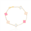 The Lovery small pink mixed clover bracelet