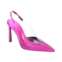 Sergio Rossi x evangelie smyrniotaki satin & vinyl slingback pump