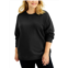 Karen Scott Sport plus womens fitness activewear sweatshirt