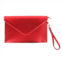 CTM womens glossy metallic envelope wristlet clutch handbag