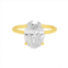 Allyanna Gifts womens solitaire oval moissanite ring in gold