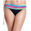 Anne Cole foldover mid-rise bikini bottom in painterly stripe