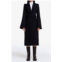 Smythe pagoda brando trumpet sleeve coat in black