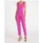 AMUR jaylee ruffle strap jumpsuit in chablis berry