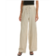 Max Studio elastic waist wide leg linen-blend pant