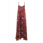 Forte Forte womens musa print silk satin slip dress in chocolate