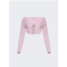 Alexanderwang v-neck cropped cardigan with crystal tie