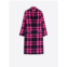 Vilagallo womens claudia coat in navy/pink plaid