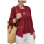 J torino zip ribbed cardigan in sangria