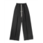 Rick Owens wide black trousers with drawstring belt