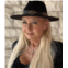 Jen & Co. glinda grommet trim wide brim fedora hat in black