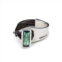 UNOde50 emerald leather contrast bracelet