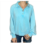 White Birch snap button up top in blue