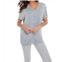 ANGEL braided short sleeve tunic in gray