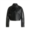 BOSS leather jacket with covered press studs