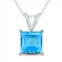 SSELECTS 14k 6mm square topaz pendant