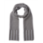 Forte Cashmere plaited garter rib trim cashmere scarf