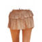 Mainstrip coco sequin ruffle mini skort in champagne
