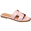 Pierre Dumas womens empress croc sandals in dusty rose