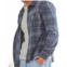 Simply Southern plaid brushed fleece shacket in blue