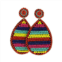 Sophia Collection womens serape seed bead earrings in multicolor