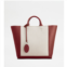 TOD double up shopping bag in leather and canvas cny medium