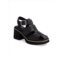 Django & Juliette womens jear leather platform sandals in black