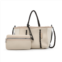Jen & Co. coralia mini neoprene tote & pouch in beige latte