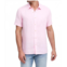 Raffi bryce short sleeve linen shirt in pink