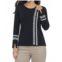 J criss cross tunic top in black
