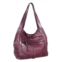 Nino Bossi vintage leather organizer satchel in viola